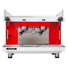 Кофемашина полуавтоматическая Sanremo Zoe SAP 2GR (красно-белая) высокая группа