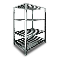 Стеллаж производственный Restoinox СТПР-10/3-ЭН с решётчатыми полками