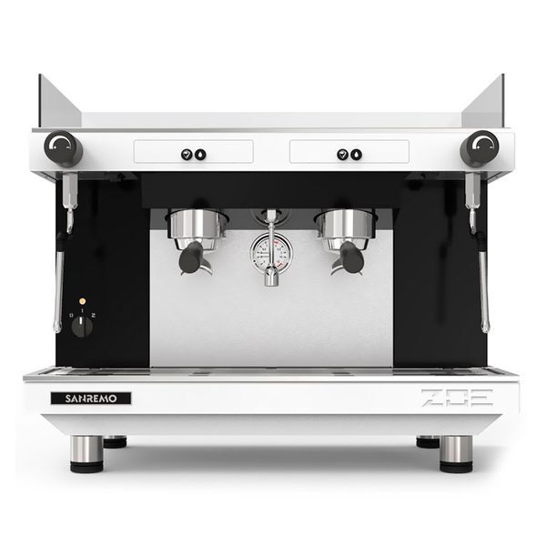 Кофемашина полуавтоматическая Sanremo Zoe SAP 2GR (черно-белая) высокая группа