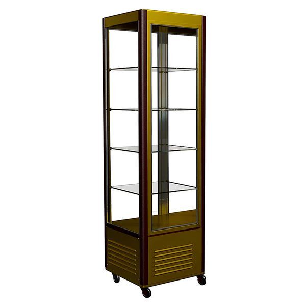 Шкаф холодильный Polus D4 VM 400-1 (R400C Сarboma Люкс) (0109-0102 (коричнево-золотой))
